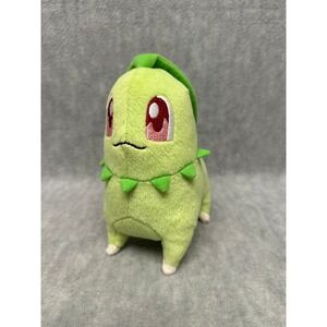 Tomy Pokemon Chikorita Plush Green Grass Starter Stuffed Animal T18604